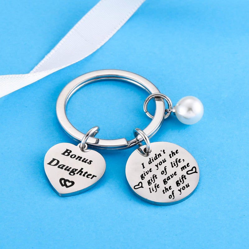 Nimteve Daughter Gifts From Mom I Didnâ€™t Give You The Gift Of Life Life Gave Me The Gift Of You Bonus Daughter Gifts (Keychain #1) - Image 3